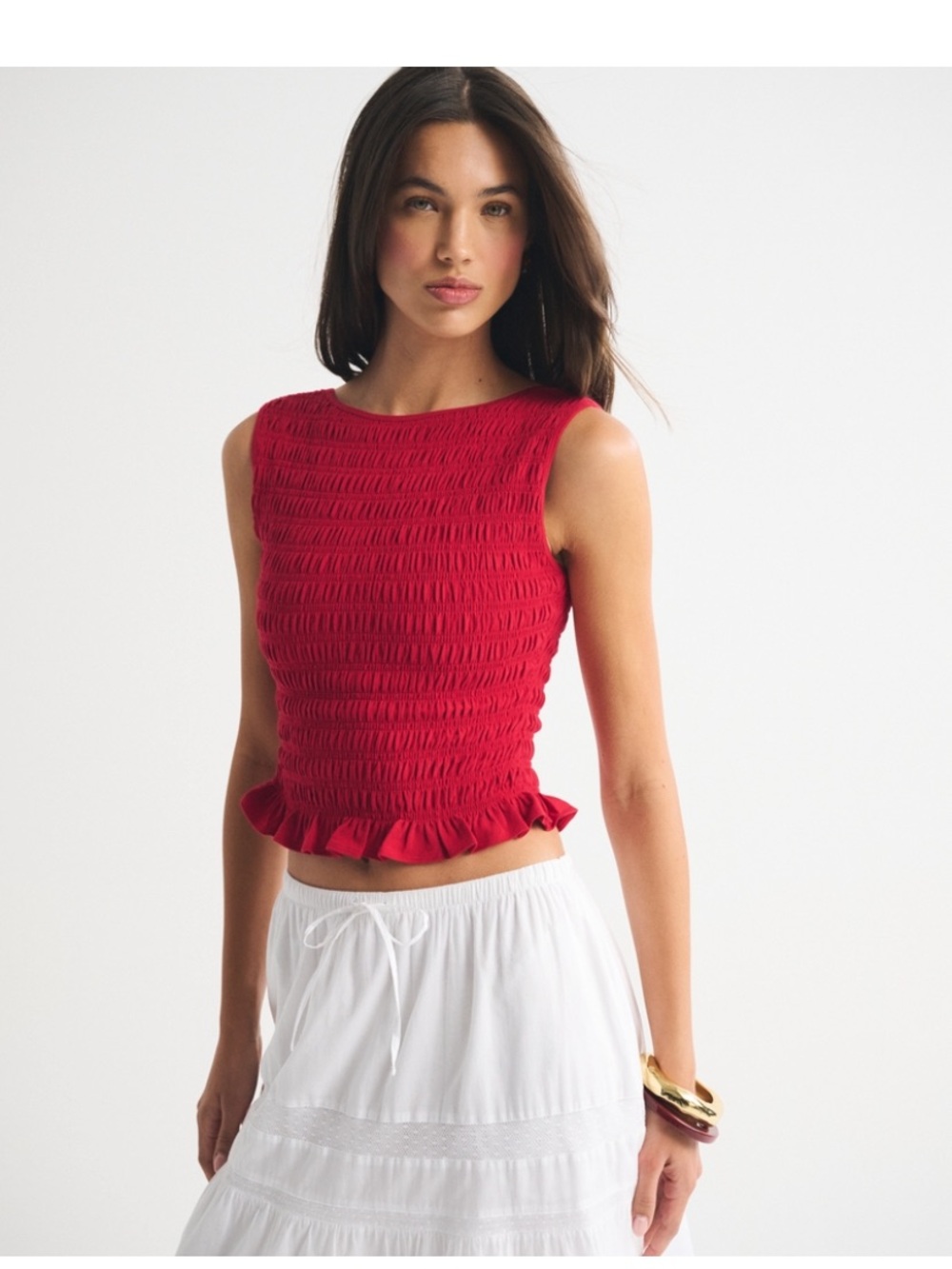 Abercrombie Smocked Tank Top